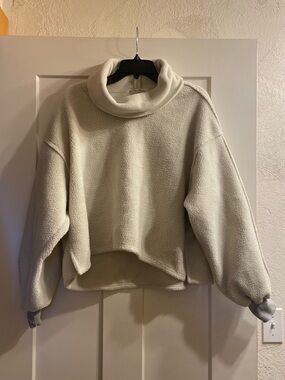 Free People Fleece Turtleneck Sweater